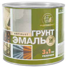 Грунт-эмаль (3в1) черная РадугаМалер 0,9 кг (6)