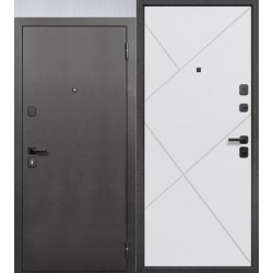 Входная дверь 7 см Просемь металл/МДФ Серебро/Белый матовый, левая 2050х960