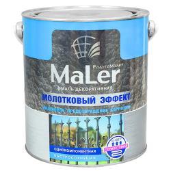 Эмаль декоративная с молотковым эффектом РадугаМалер золотая 2,5л (6)