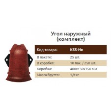 Наружный угол(комплект) К55-Нк Идеал Комфорт Дуб кофейный (25) 207