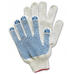 Перчатки х/б 4-х нитка 10кл. Эконом Супер лайт с ПВХ точка (300)