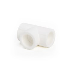 Тройник прямой водопроводный ППР 25*25 (Белый) DENIZ