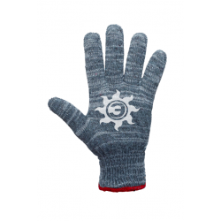 Перчатки Зима двойные10кл серые XL (150)