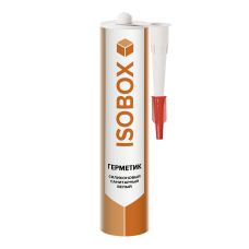 Герметик ISOBOX силиконовый санитарный белый, 260мл (24шт.)