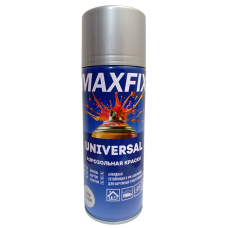 Аэрозольная краска металлик MAXFIX 1680 серебро 400 мл (12)