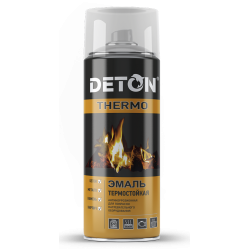 Эмаль термостойкая Deton черная аэрозоль 520 мл (12)