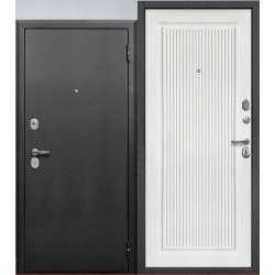 Входная дверь 9 см Продевять металл/МДФ, Букле Графит/Белая матовая, правая 2050х960