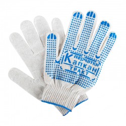 Перчатки х/б 4-х нитка 10кл. Эконом с ПВХ Капкан (300)